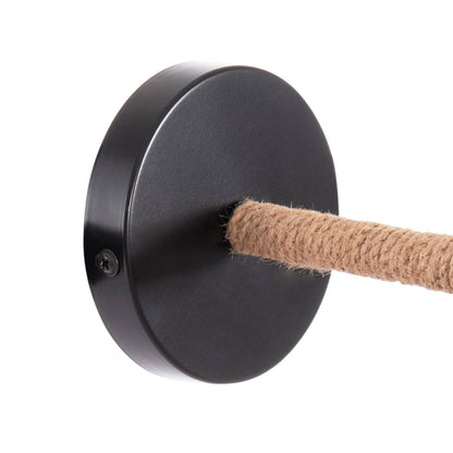 Wall Sconce Stolt Hm4483 Metal Base-hemp Rope-[e27] 20x20x38-24hcm.