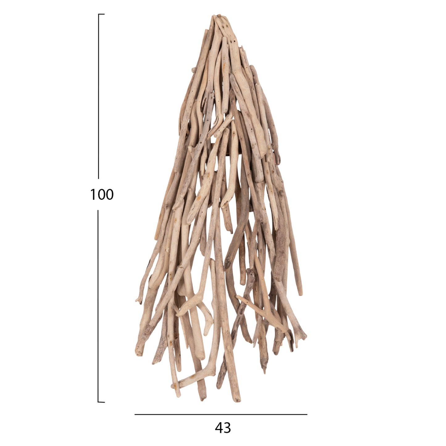Wall Lamp Vekna Hm4876 Driftwood In Natural 43x15(thickness)x100hcm.[1xΕ27]