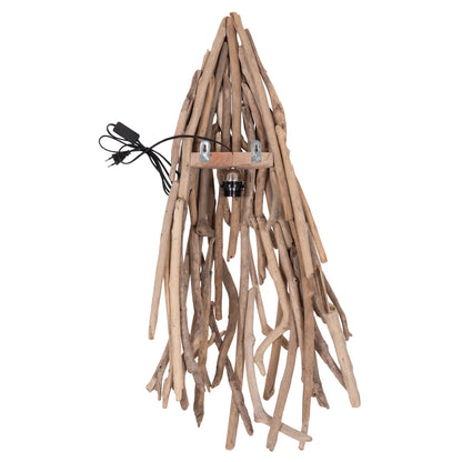 Wall Lamp Vekna Hm4876 Driftwood In Natural 43x15(thickness)x100hcm.[1xΕ27]