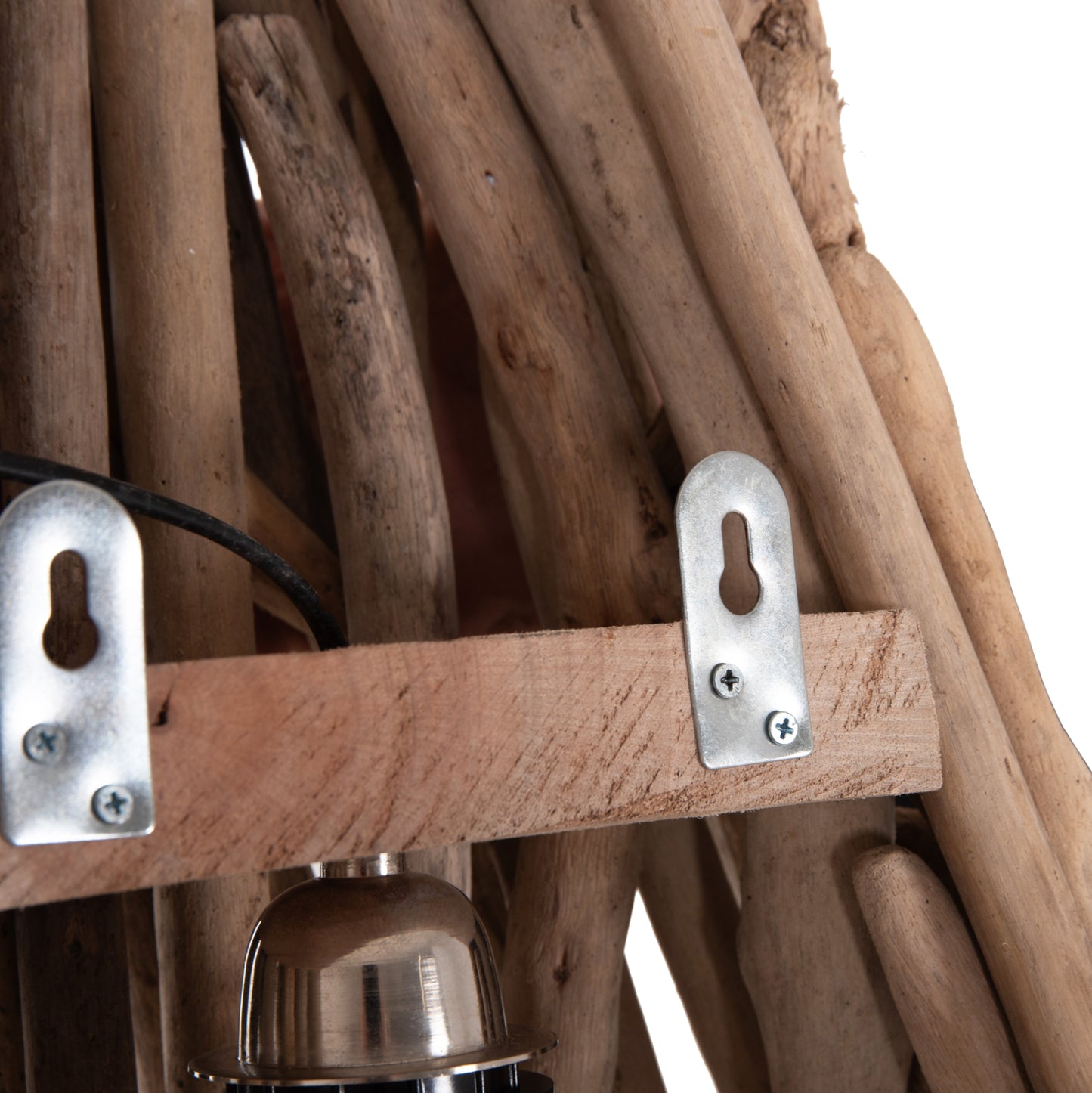 Wall Lamp Vekna Hm4876 Driftwood In Natural 43x15(thickness)x100hcm.[1xΕ27]