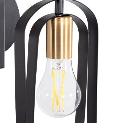 Wall Sconce Biut Hm7443.11 Metal In Black--gold Bulb Socket 16x19x38hcm.