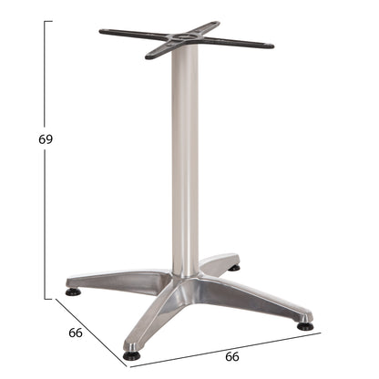 Aluminum Base 4legs 66x66x69cm With Cross 45x45cm Hm448.01 Chromed