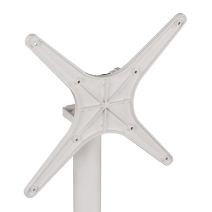 Aluminum Base Folding White Matte 69x69x73cm With Cross Hm459.02