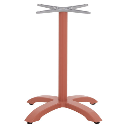 Aluminum Table Base Hm460.27 Terracotta 66x66x72hcm. Cross 48x48cm.