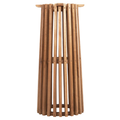 Indoor Bar Stand Base/legs Med.height Round Frantz Fb99857.11 Mindi Wood In Natural Φ40x90hcm.
