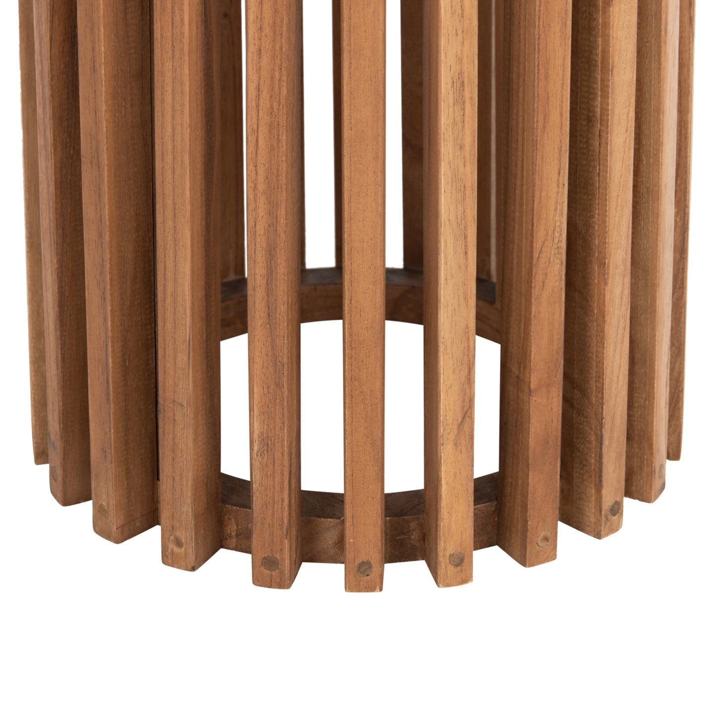 Indoor Bar Stand Base/legs Med.height Round Frantz Fb99857.11 Mindi Wood In Natural Φ40x90hcm.