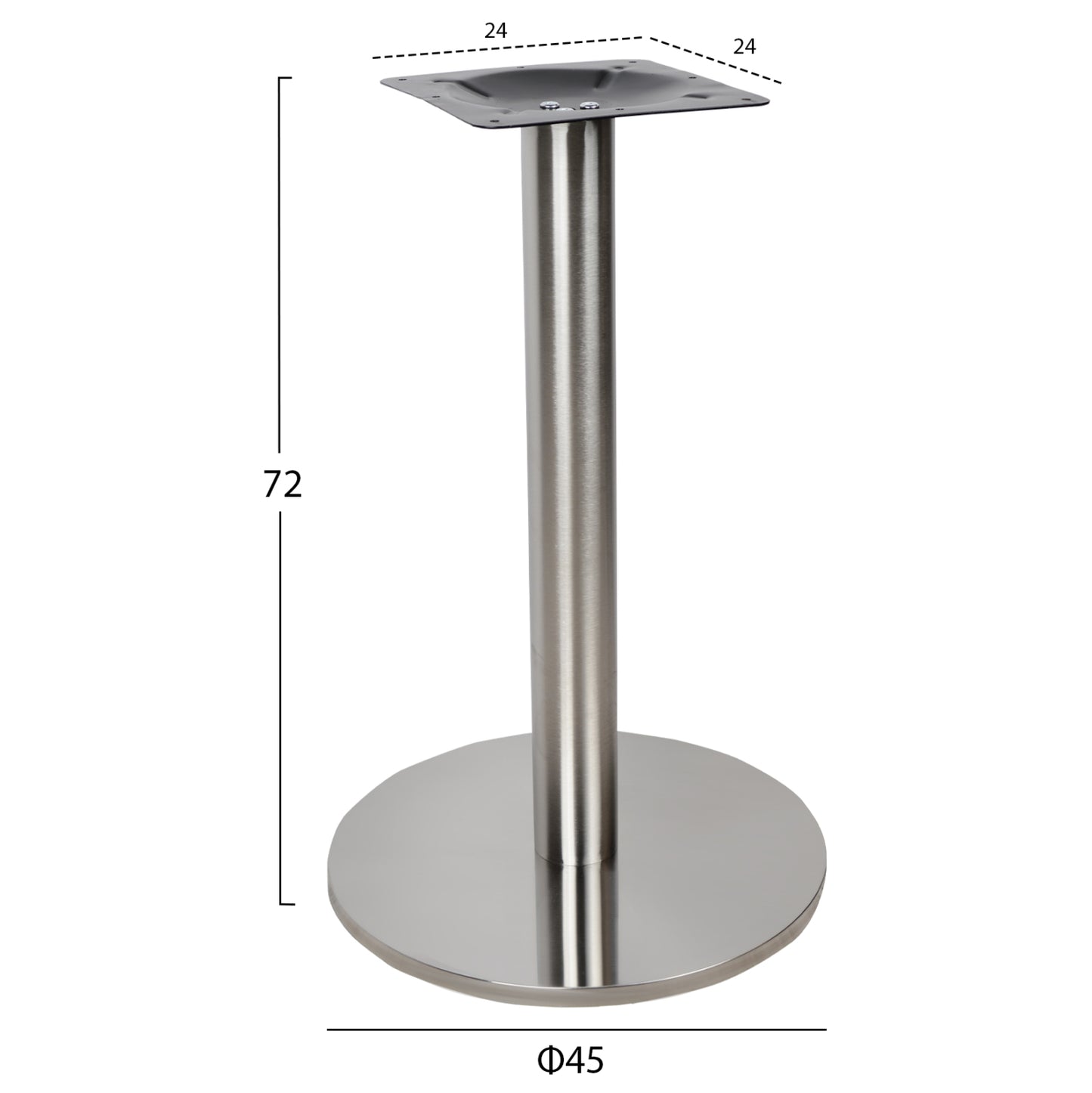 Inox Base Φ45x72Ηcm Hm419