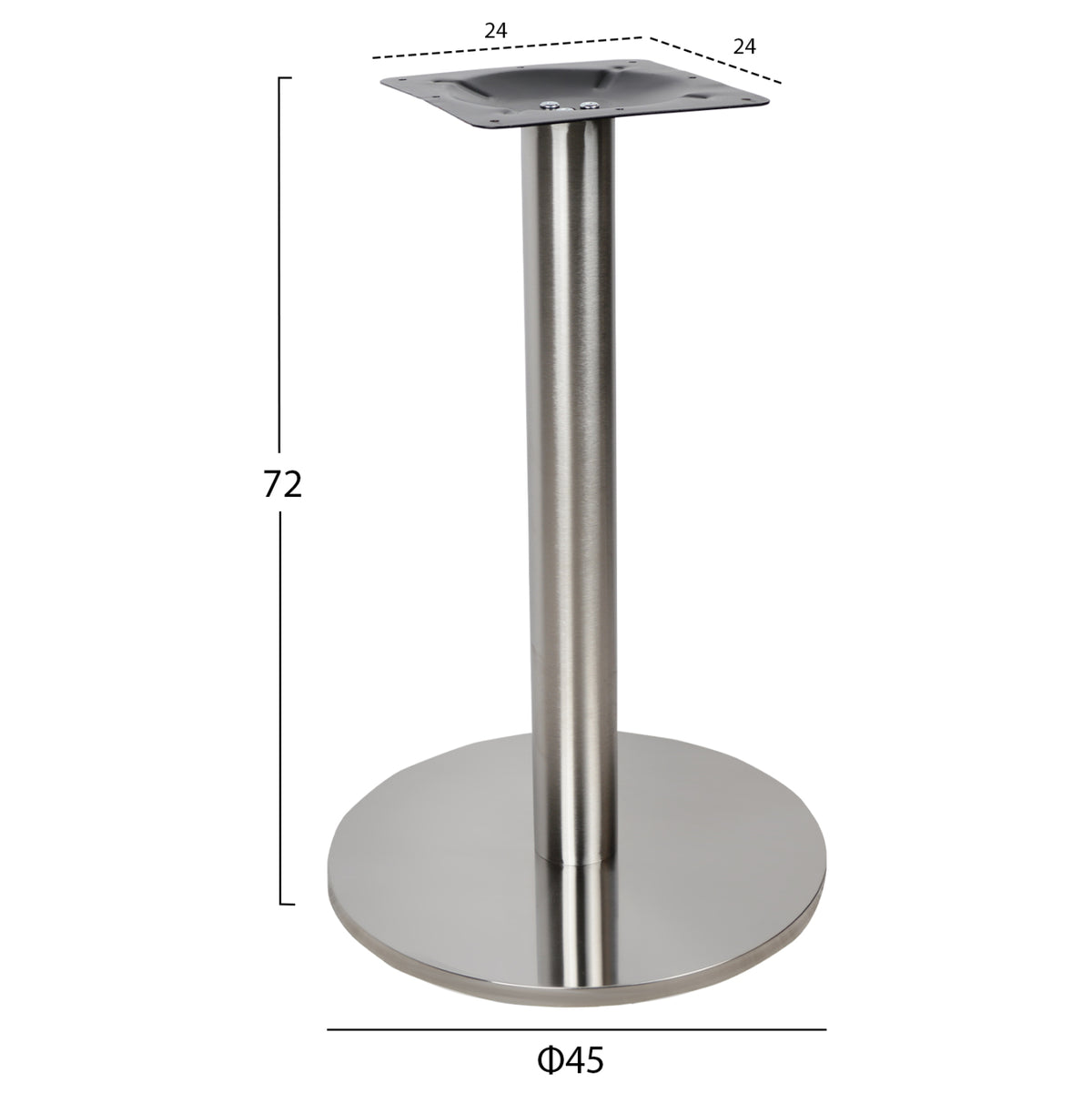 Inox Base Φ45x72Ηcm Hm419