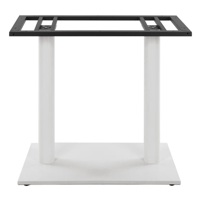 Base Metallic Double White Matte 80x40x72 With Adjusters Hm435.12