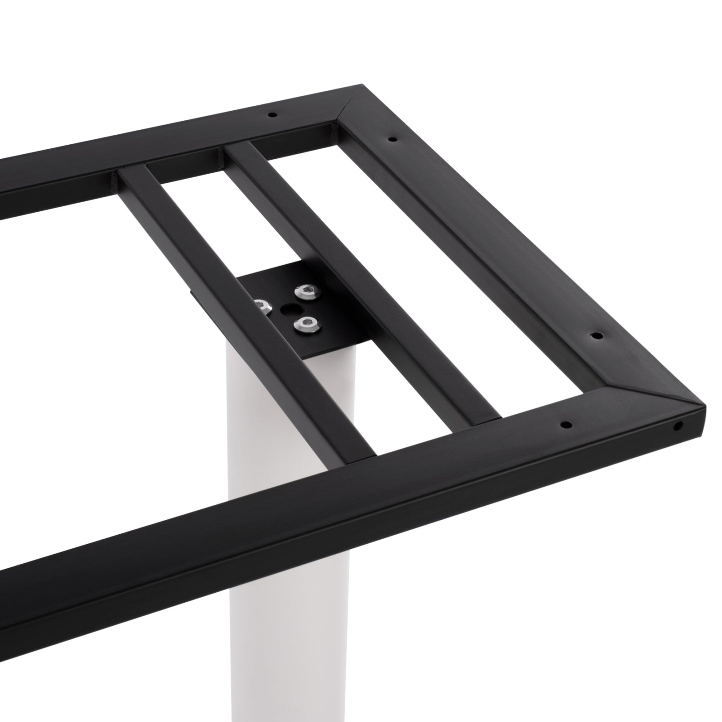 Base Metallic Double White Matte 80x40x72 With Adjusters Hm435.12