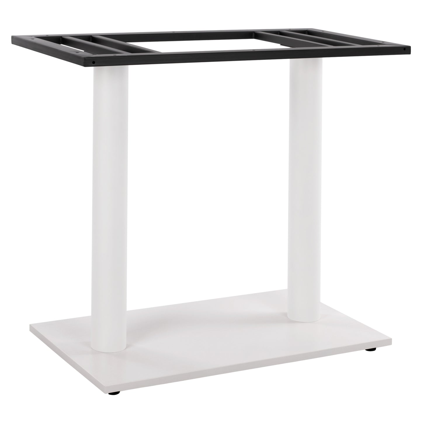 Base Metallic Double White Matte 80x40x72 With Adjusters Hm435.12
