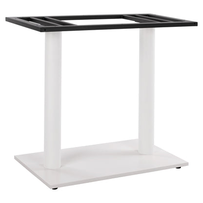 Base Metallic Double White Matte 80x40x72 With Adjusters Hm435.12