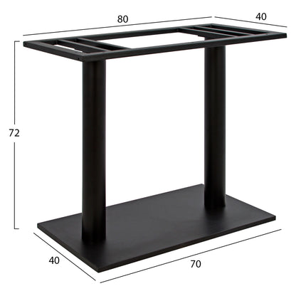 Metallic Base Double 80x40x72h Hm435