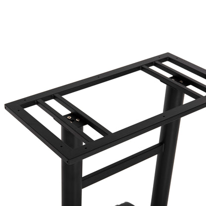 Bar Table Base Metal Medium Height Hm479.01 Double In Black Color 40Χ80Χ91hcm.