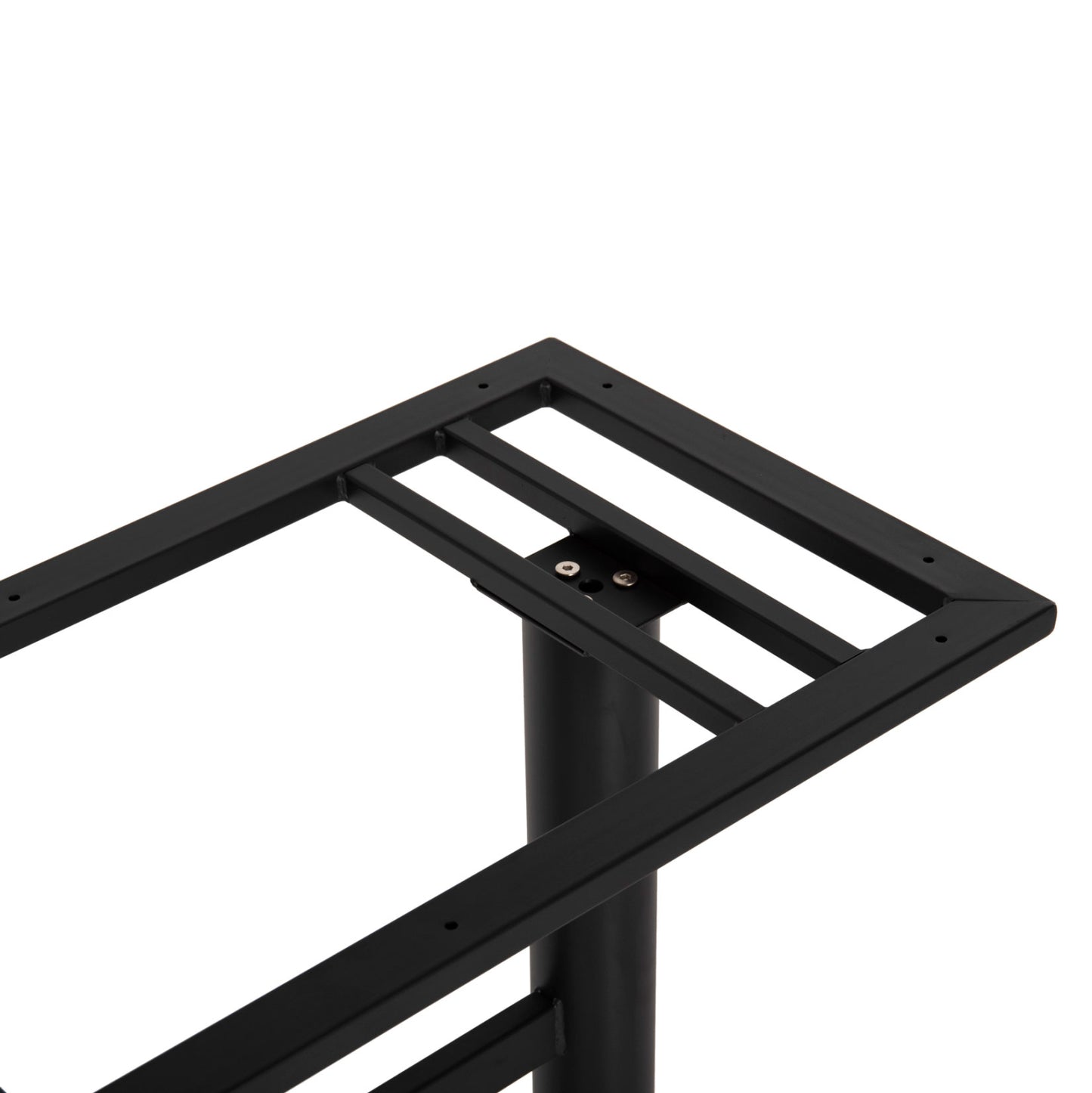 Bar Table Base Metal Medium Height Hm479.01 Double In Black Color 40Χ80Χ91hcm.