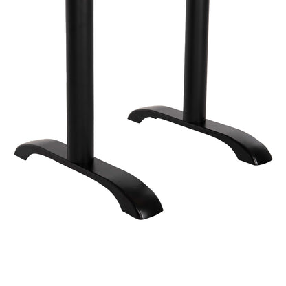 Bar Table Base Metal Medium Height Hm479.01 Double In Black Color 40Χ80Χ91hcm.