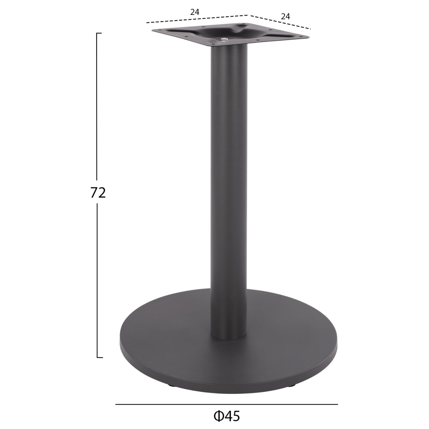 Base Metallic Grey '45x72 With Adjusters Hm419.20