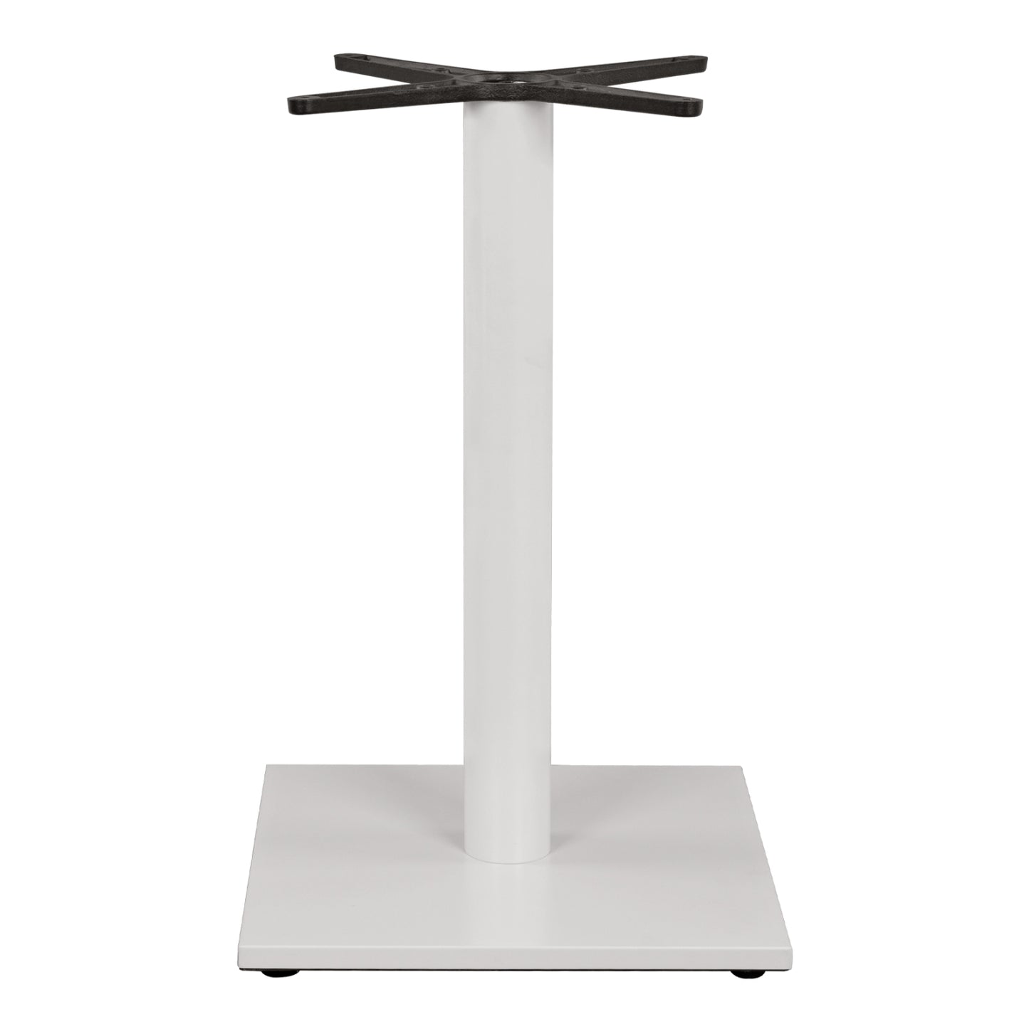 Metallic Base White Matte 46x46x72h With Cross 46x46 And Adjusters Hm438.02