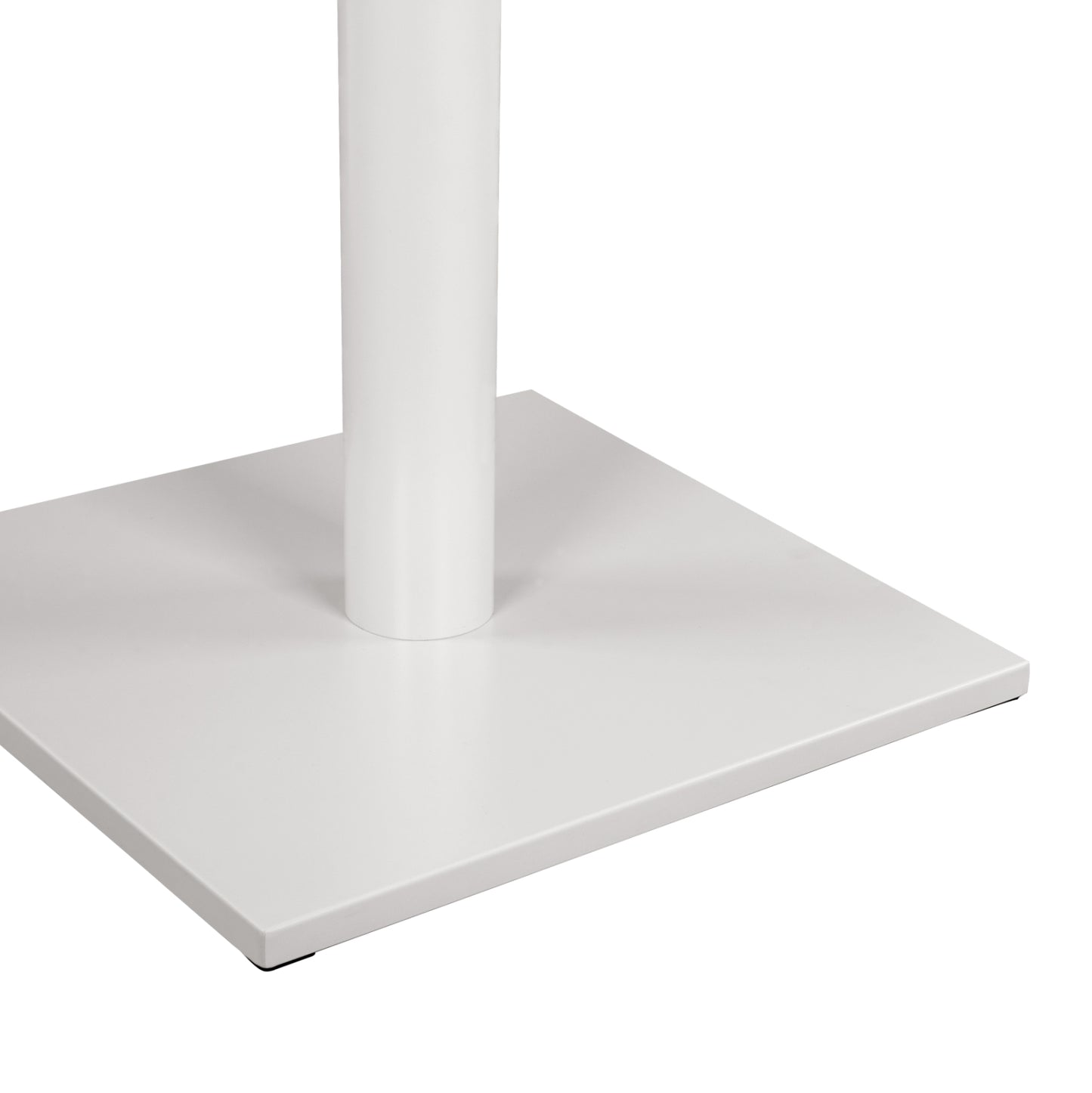 Metallic Base White Matte 46x46x72h With Cross 46x46 And Adjusters Hm438.02
