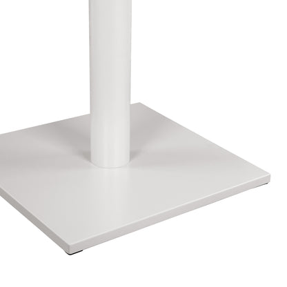 Metallic Base White Matte 46x46x72h With Cross 46x46 And Adjusters Hm438.02