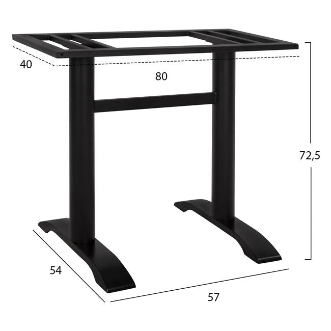 Metal Base Black Matte 57x54x72.5 With Desktop Support Hm458