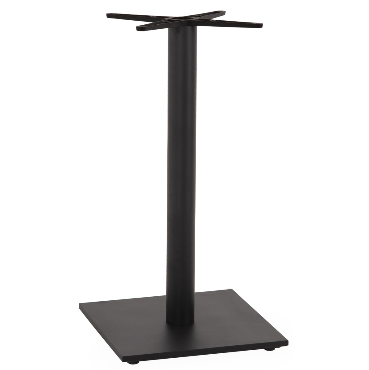 Base For Bar Table Hm474.20 Medium Height-matte Grey Metal-height Adjusters-cross 46Χ46cm 45Χ45Χ94hcm