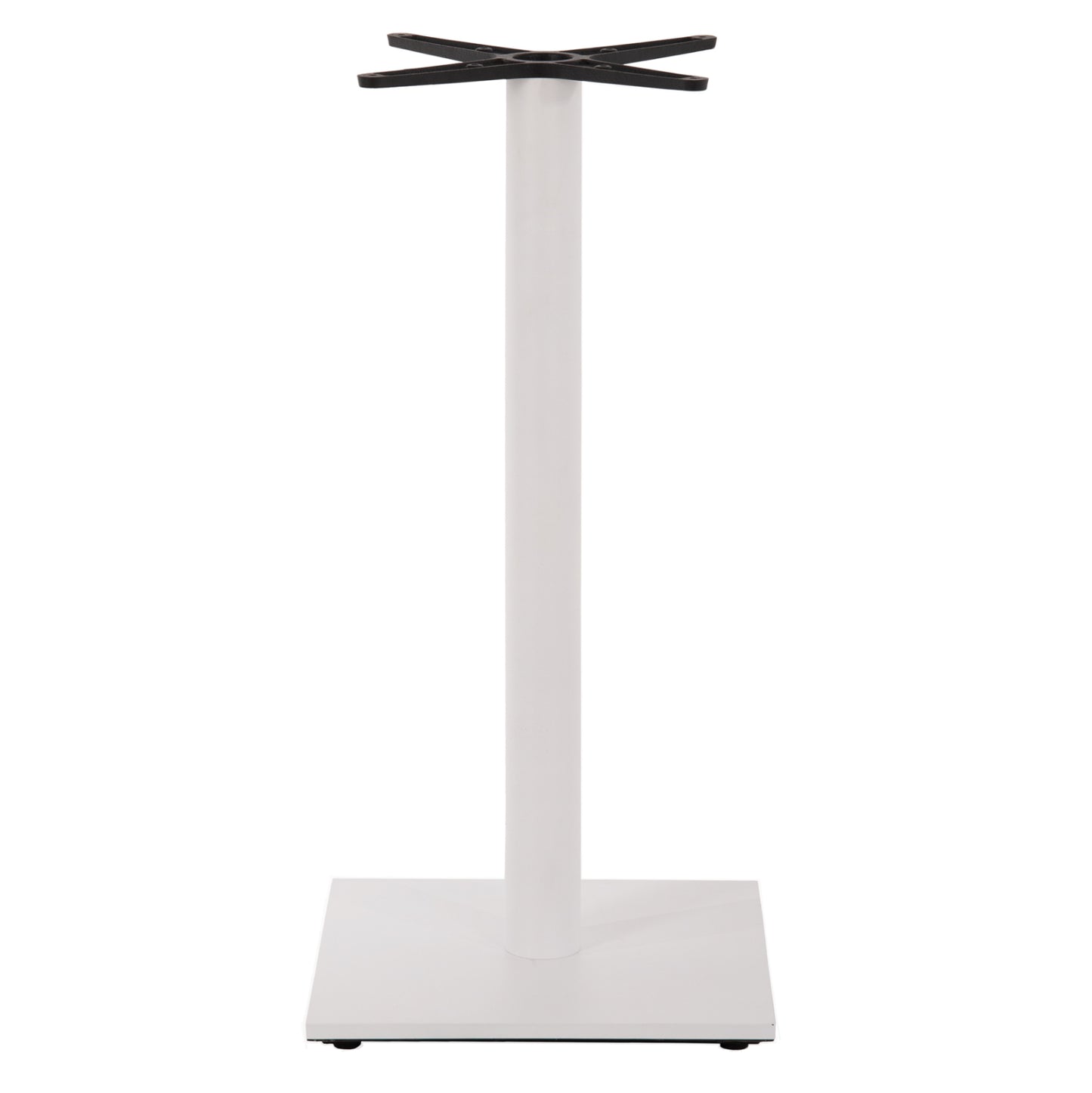 Base For Bar Table Hm474.02 Medium Height-matte White Metal-height Adjusters-cross 46Χ46cm 45Χ45Χ94hcm