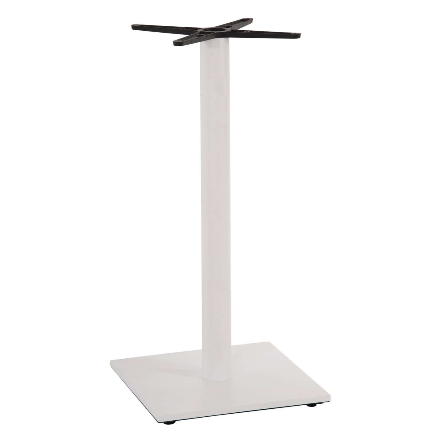 Base For Bar Table Hm474.02 Medium Height-matte White Metal-height Adjusters-cross 46Χ46cm 45Χ45Χ94hcm