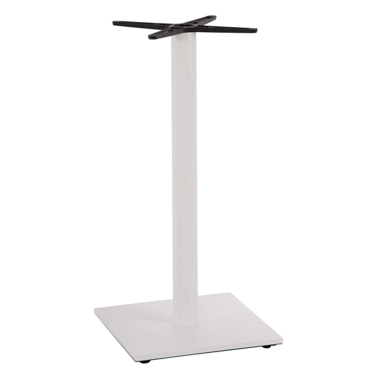 Base For Bar Table Hm474.02 Medium Height-matte White Metal-height Adjusters-cross 46Χ46cm 45Χ45Χ94hcm