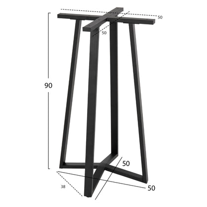 Base For Bar Table Hm477.01 Medium Height Black Metal 50x50x90hcm.