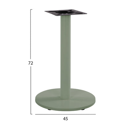 Table Base Hm419.28 Metallic (steel) In Green With Height Adjusters Φ45Χ72hcm.