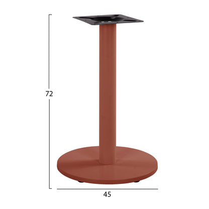 Table Base Hm419.27 Metallic (steel) In Terracotta Color With Height Adjusters Φ45Χ72hcm.