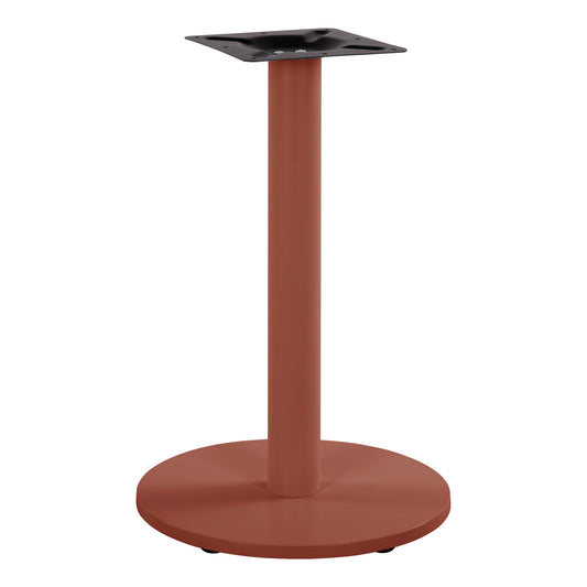 Table Base Hm419.27 Metallic (steel) In Terracotta Color With Height Adjusters Φ45Χ72hcm.