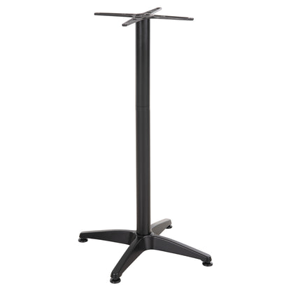 Bar Table Base Hm450.03 Aluminum In Black 4-pronged With 44x44cm. Cross