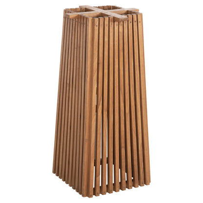 Indoor Bar Table Legs-base Med.height Square Frantz Hm9858.11 Mindi Wood In Natural 40x40x90hcm.