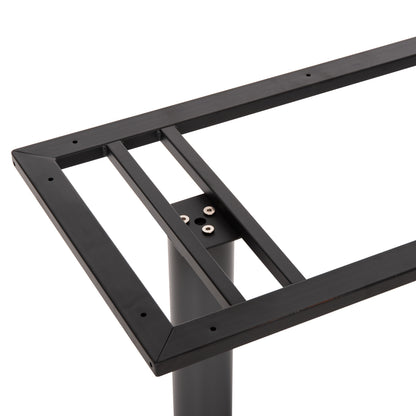 Bar Table Base Hm478.20 Medium Height Matte Grey Metal 2-pillar 40Χ80Χ90hcm.
