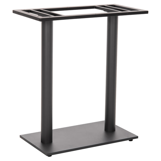 Bar Table Base Hm478.20 Medium Height Matte Grey Metal 2-pillar 40Χ80Χ90hcm.