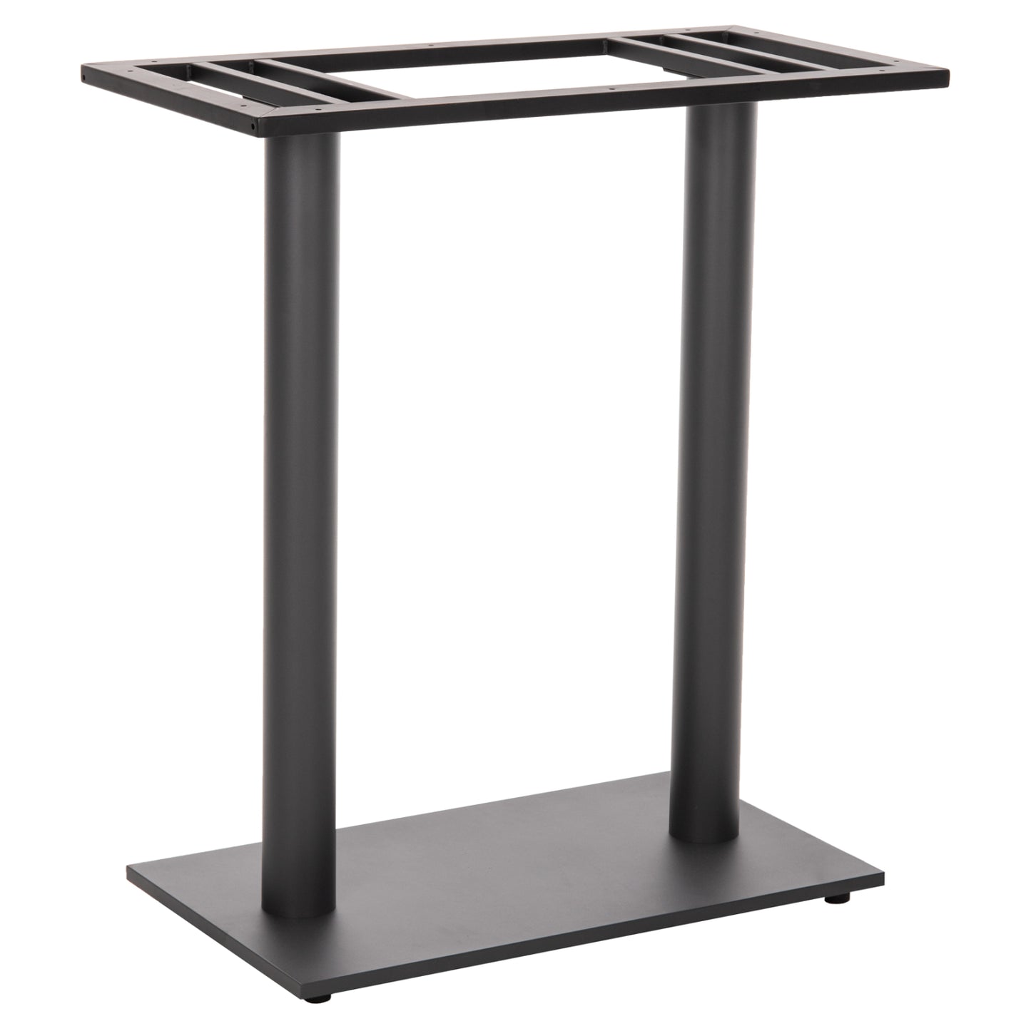 Bar Table Base Hm478.20 Medium Height Matte Grey Metal 2-pillar 40Χ80Χ90hcm.