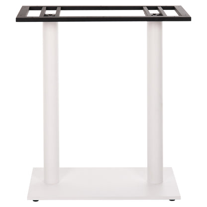 Bar Table Base Hm478.02 Medium Height Matte White Metal 2-pillar 40Χ80Χ90hcm.