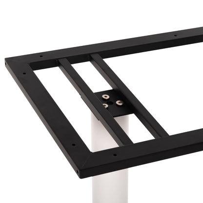 Bar Table Base Hm478.02 Medium Height Matte White Metal 2-pillar 40Χ80Χ90hcm.
