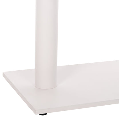 Bar Table Base Hm478.02 Medium Height Matte White Metal 2-pillar 40Χ80Χ90hcm.