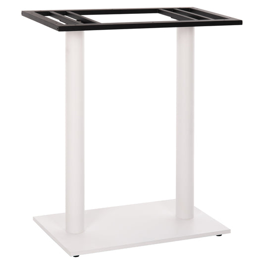 Bar Table Base Hm478.02 Medium Height Matte White Metal 2-pillar 40Χ80Χ90hcm.