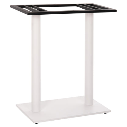 Bar Table Base Hm478.02 Medium Height Matte White Metal 2-pillar 40Χ80Χ90hcm.