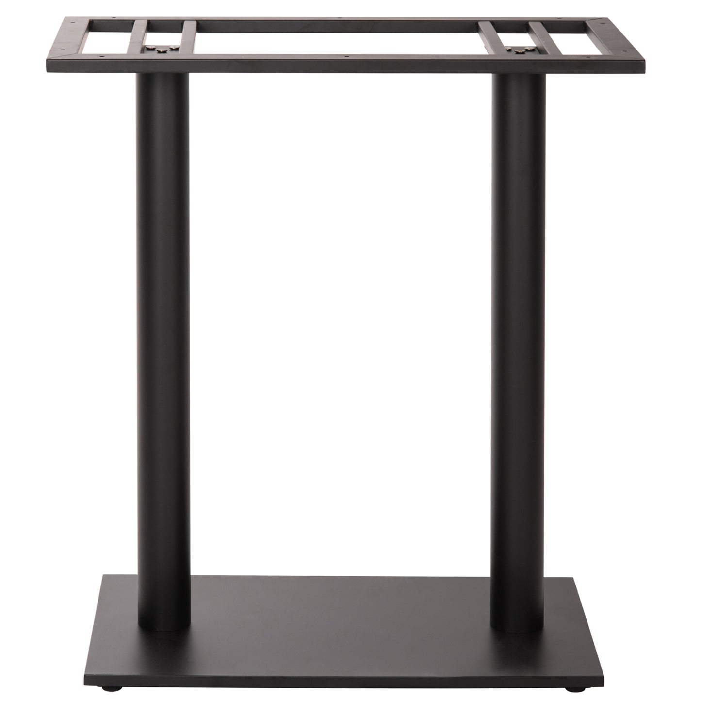Bar Table Base Hm478.01 Medium Height Matte Black Metal 2-pillar 40Χ80Χ90hcm.