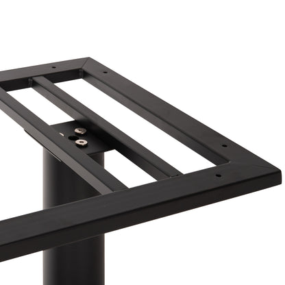 Bar Table Base Hm478.01 Medium Height Matte Black Metal 2-pillar 40Χ80Χ90hcm.