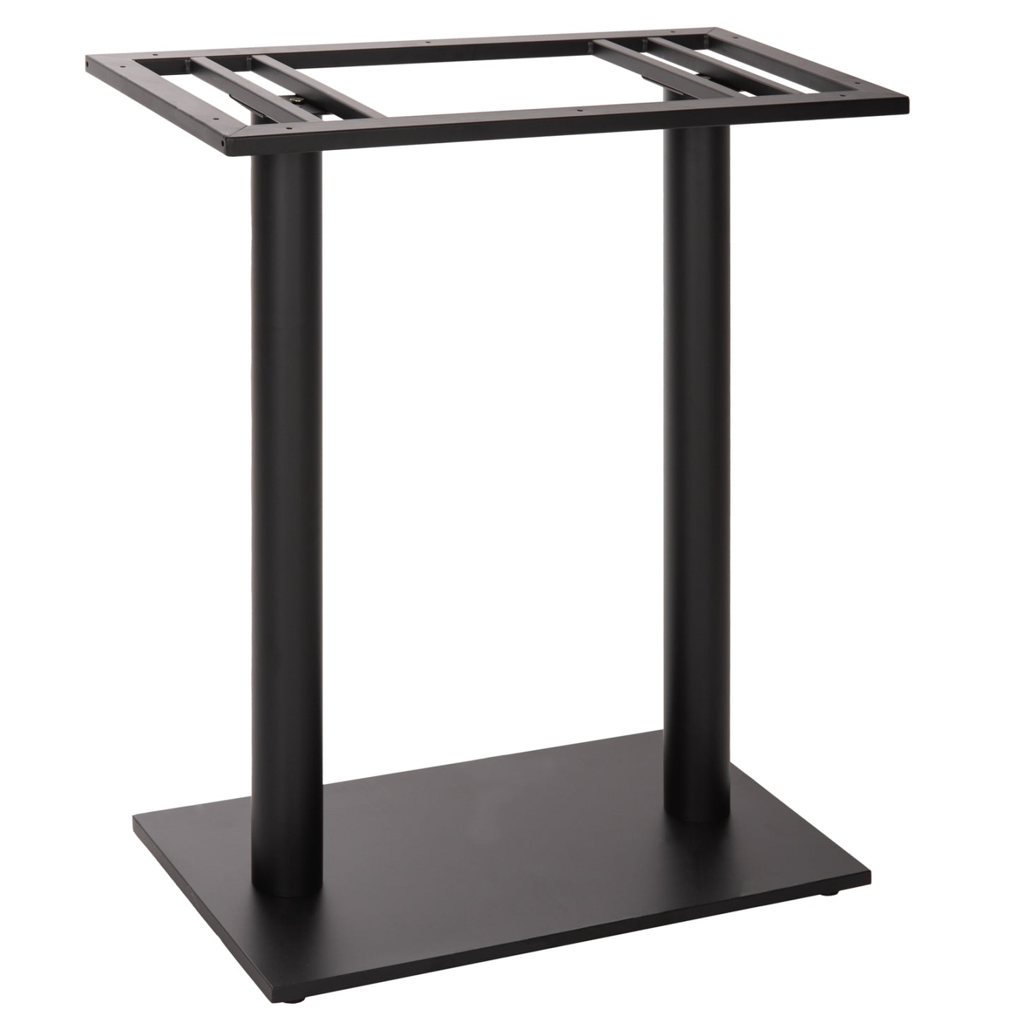 Bar Table Base Hm478.01 Medium Height Matte Black Metal 2-pillar 40Χ80Χ90hcm.