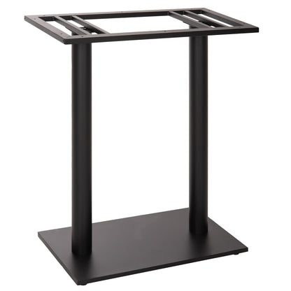 Bar Table Base Hm478.01 Medium Height Matte Black Metal 2-pillar 40Χ80Χ90hcm.