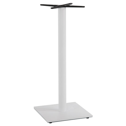 Base For Bar Table Hm439.02 Metal In White Matte With Height Adjusters 46Χ46Χ108hcm.