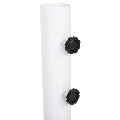 Umbrella Base Φ60mm X 51hcm.metal Ground Bolt For Pole Up To Φ60mm Fb96011 White