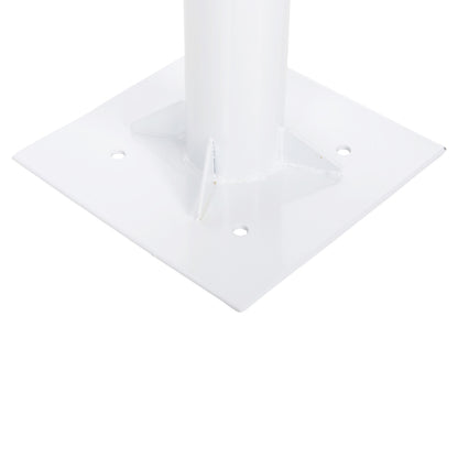 Umbrella Base Φ60mm X 51hcm.metal Ground Bolt For Pole Up To Φ60mm Fb96011 White